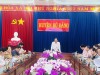 Ông Nguyễn Văn Lưu - UVTV,PCT UBND huyện, Trưởng Ban Đại diện HĐQT NHCSXH huyện phát biểu chỉ đạo tại Hội nghị